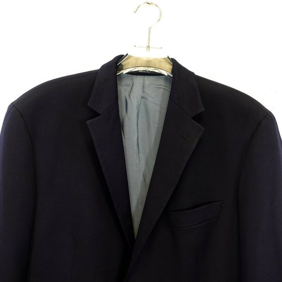 $543 HUGO BOSS USA Men's Wool Black Blazer 42 SMALL Coat Notched Single Breasted - Picture 4 of 11